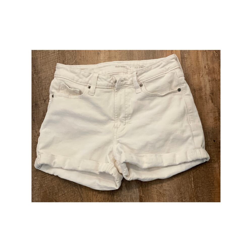 Old Navy White Hi-Rise O.G. Straight shorts SZ 2